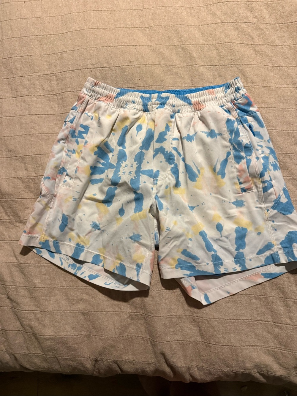 Birddogs Pastel Tie-Dye Athletic Shorts - Blue, Pink, Yellow